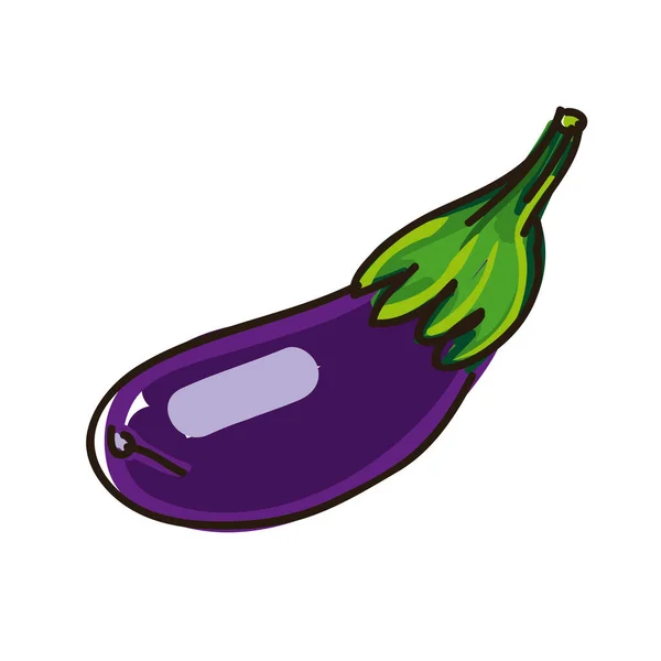 Eggplant Aislado Ilustración Vectorial Fondo Blanco — Vector de stock
