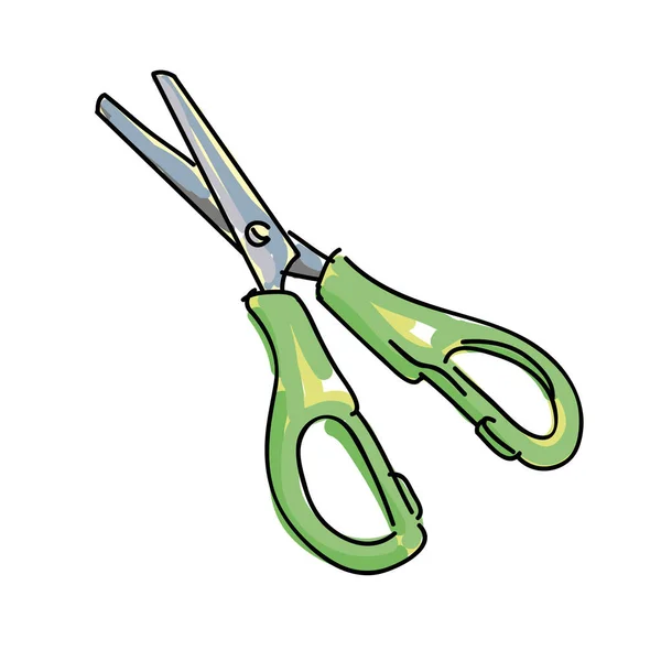 Scissors Isolated White Background Vector Illustration — Stock Vector