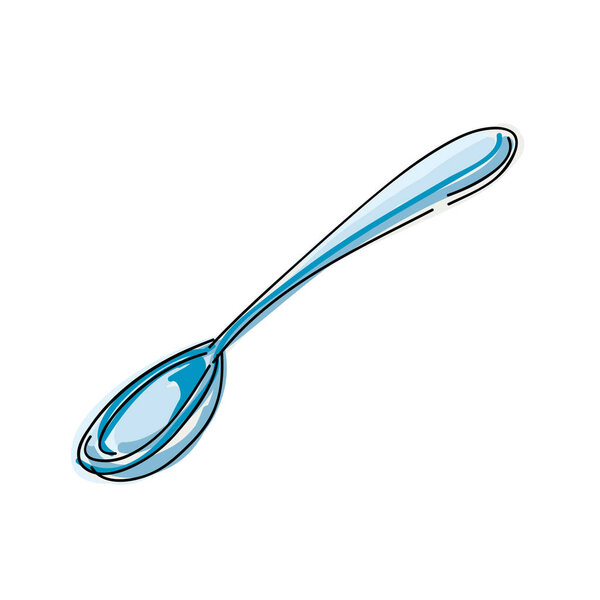 Spoon Isolated on white background vector illustration