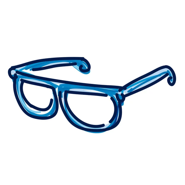 Beyaz Arkaplanda Izole Edilmiş Gözlük Vektör Çizimi — Stok Vektör
