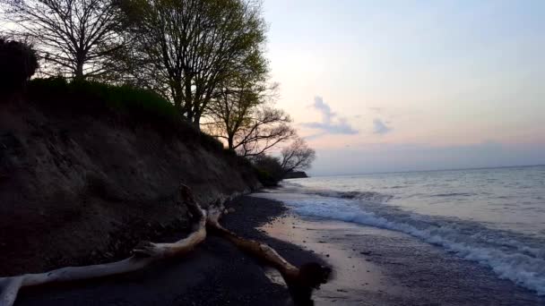 Reverse Motion Backward Beach Waves Day Beautiful Beach Sand Ondas — Vídeo de Stock