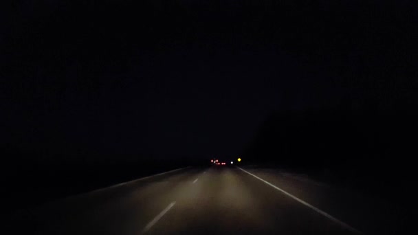 Reverse Motion Driving Rural Street Evening Backward Time Lapse Point — Video