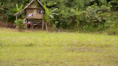 Bir grup yerli insan mızraklarıyla bir drona saldırmaya çalışıyor.