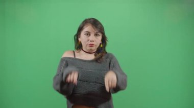 Woman Making Circles With His Hands