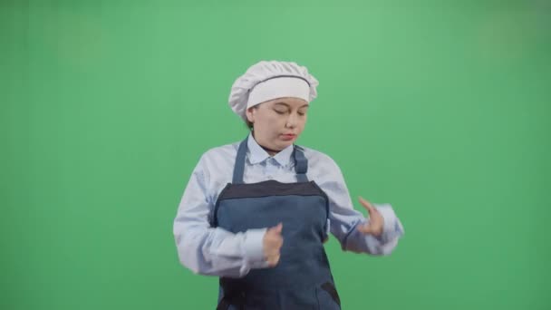 Femme chef avec problème d'hygiène — Video