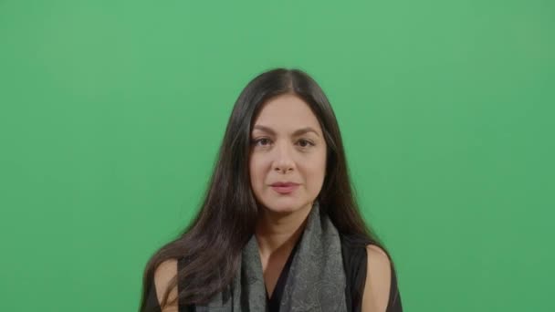 Woman Saluting The Viewer — Stock Video