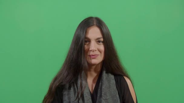 Gülen Bir Kadının Yüz İfadesi — Stok video