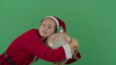 Kadın Noel Baba Dünya 'da Uyuyor