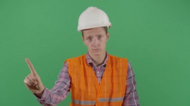 Yetişkin Adam Mühendis No With Finger