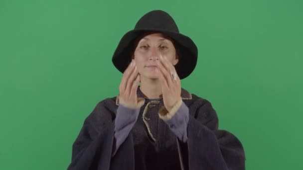 Donna mago making un facepalm espressione — Video Stock