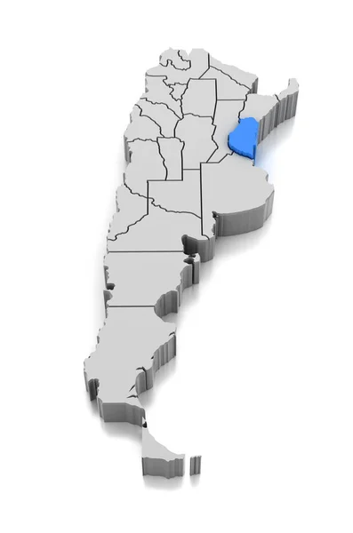 Mapa provincie Entre Rios, Argentina — Stock fotografie