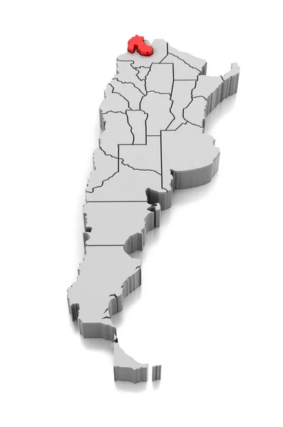 Mapa provincie Jujuy, Argentina — Stock fotografie