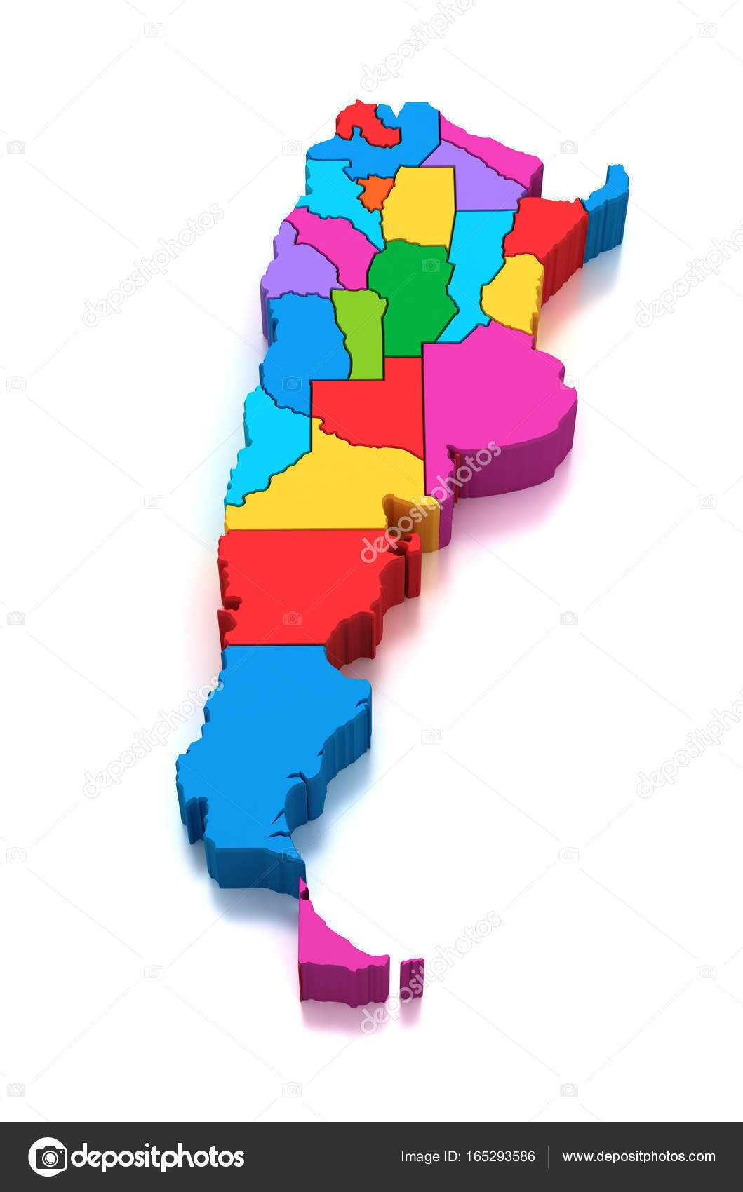 Map of Argentina provinces — Stock Photo © md3d #165293586