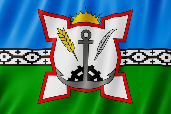 Flaga miasta Bahia Blanca, Argentyna — Zdjęcie stockowe