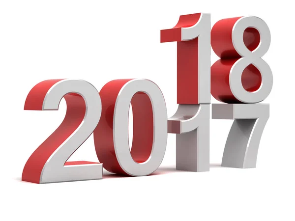 2017 2018 nowego roku zmiana koncepcji — Zdjęcie stockowe