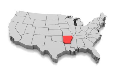 Arkansas state, ABD Haritası