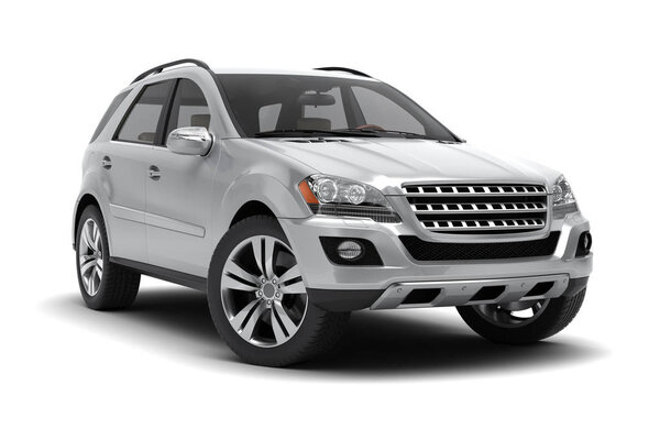 Серебряный внедорожник
