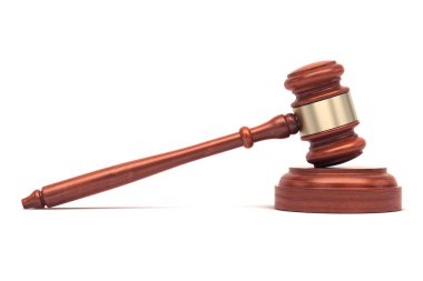 Gavel Beyaz Arkaplanda İzole Edildi 