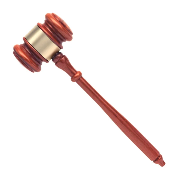 Gavel Isolato Sfondo Bianco — Foto Stock