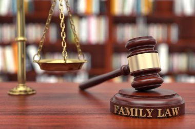 Aile Hukuku. Gavel ve Kelime Aile ses bloğunda