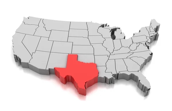 Texas state, ABD Haritası