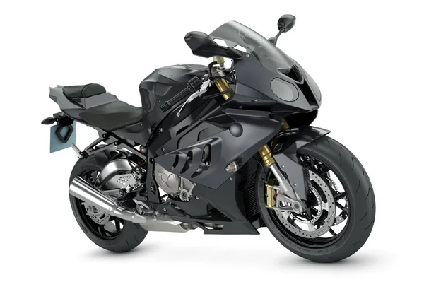 siyah spor motosiklet