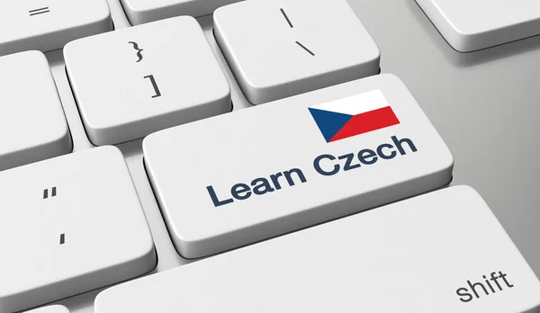 オンライン チェコ語を学ぶ — ストック写真