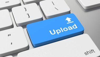 Metni klavye düğmesini upload