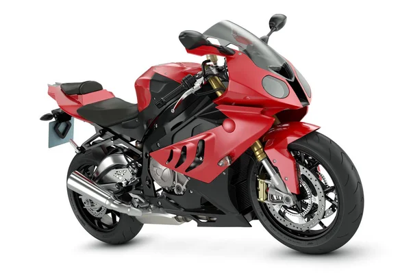 Rotes Sportmotorrad. — Stockfoto