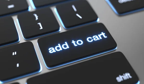 Add to cart keyboard button. Shopping online concept