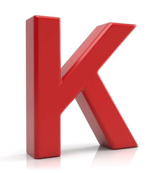 Γράμμα k που απομονώνονται σε λευκό φόντο. — Φωτογραφία Αρχείου