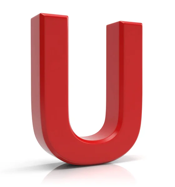 Буква U изолирована на белом фоне . — стоковое фото