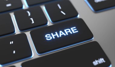 Klavye butonuna yazılmış metni paylaşmak.