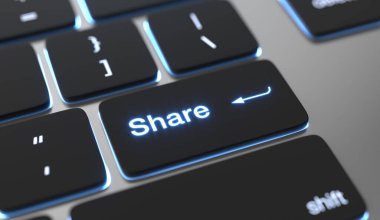 Klavye butonuna yazılmış metni paylaşmak.