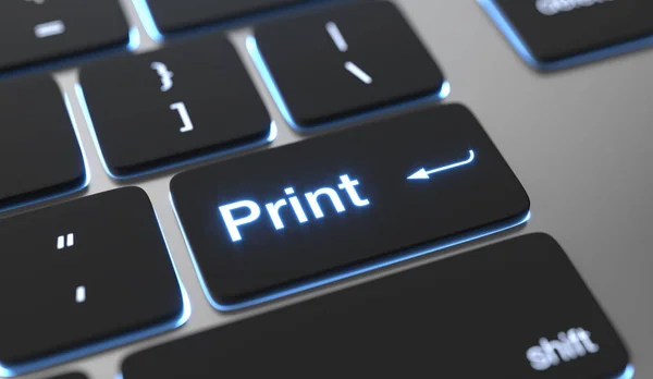 Print text on keyboard button.