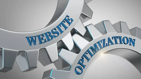 Concepto Optimización Web Palabras Optimización Del Sitio Web Escrito Ruedas — Foto de Stock