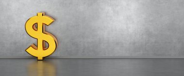 Altın dolar sembolü 3d oluşturma