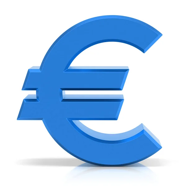 Símbolo Euro Sinal Renderização — Fotografia de Stock