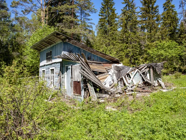 Old abandoned house in the forest.