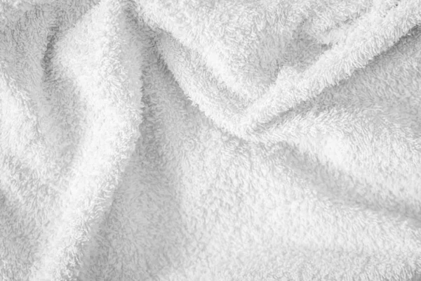 Текстура тканевого материала из белого махрового полотенца — стоковое фото