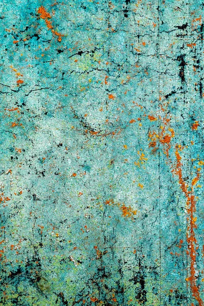 Old yellow and blue cracked paint on the wall — Stock Photo, Image