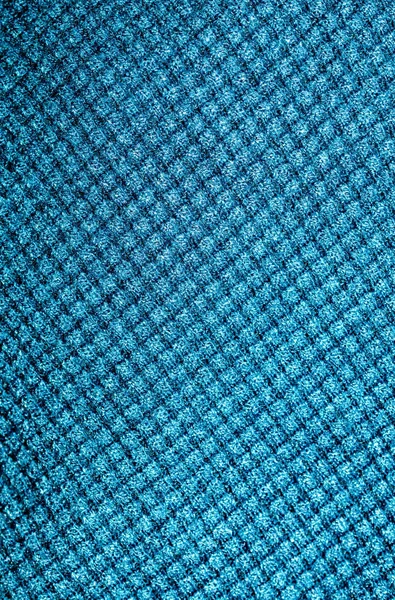 Blauw geruite stof met zichtbare textuur. achtergrond — Stockfoto