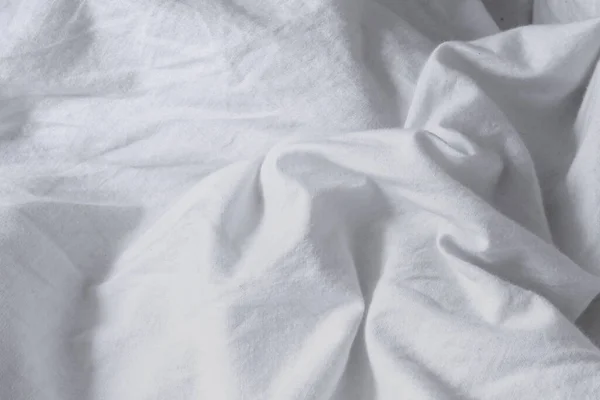Плиссированный Белый Хлопок Текстура Фон — стоковое фото