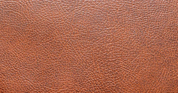 Artificial Brown Leather Visible Texture Background — Stock Photo, Image