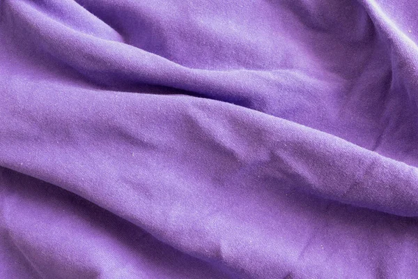 Material Algodón Violeta Arrugado Textura Fondo — Foto de Stock