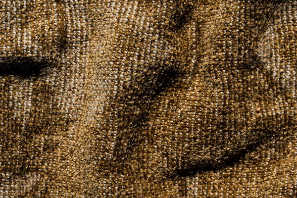 Braune Wolle Mit Sichtbarer Textur Hintergrund — Stockfoto