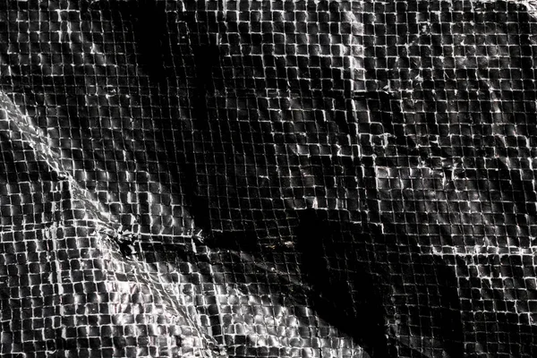 Bulanık Efektli Siyah Beyaz Plastik Torba Yüzeyi — Stok fotoğraf