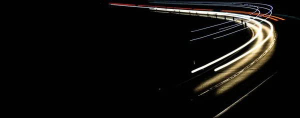 Geceli Arabaların Işıkları — Stok fotoğraf