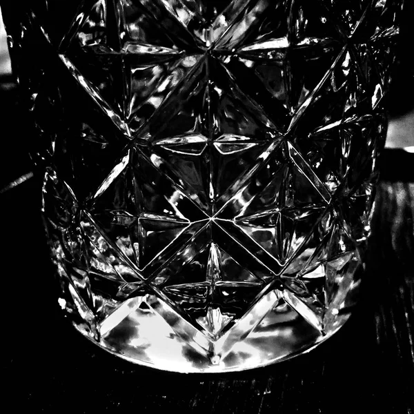 Czarno Białe Cristal Glass — Zdjęcie stockowe