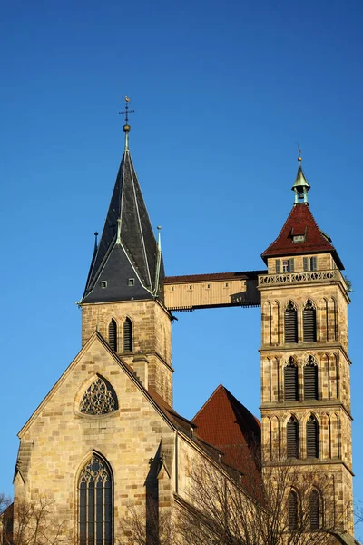 埃斯兰根的Stadtkirche Dionys — 图库照片